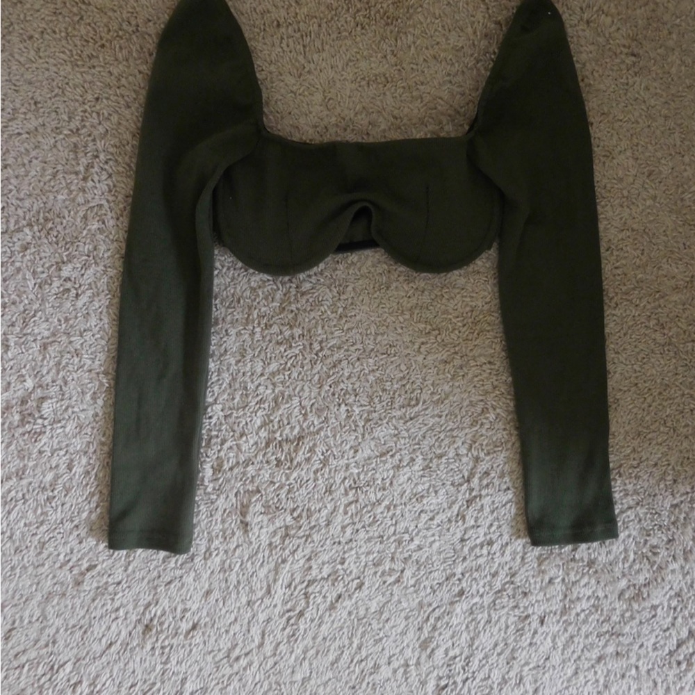 Hudson and Bailey Olive Green Size S Long sleeve top